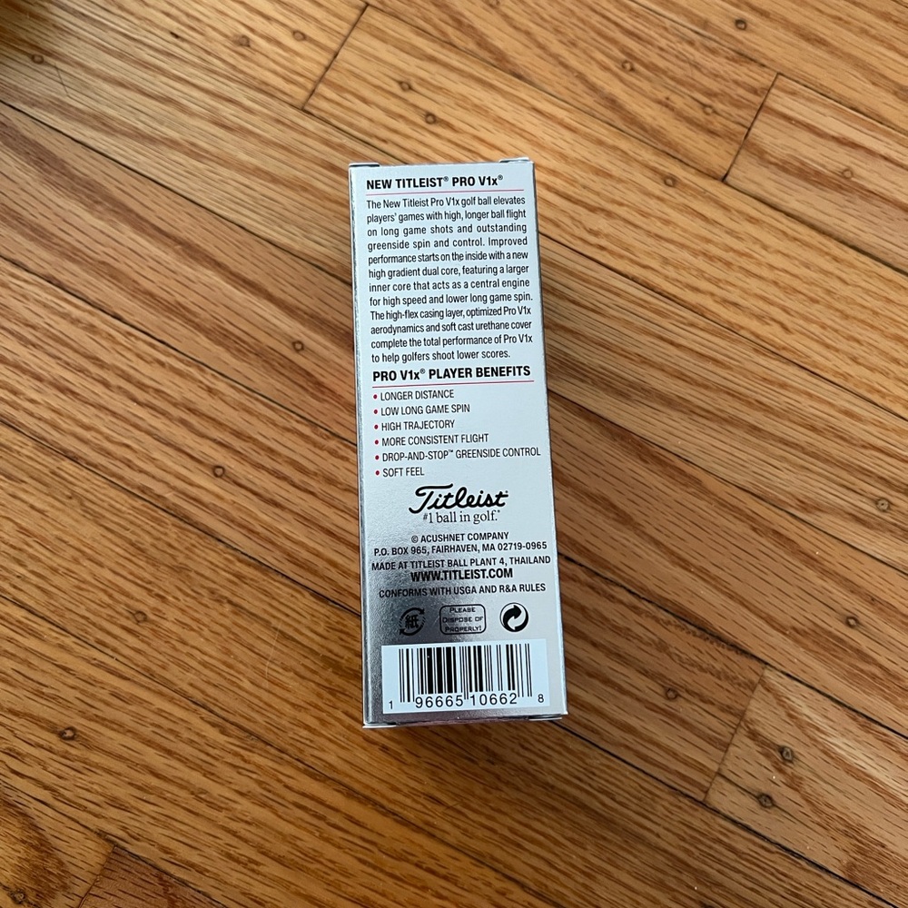 Set of New 👉Titleist Pro V1x Silver Golf Ball Box - Picture 3 of 3